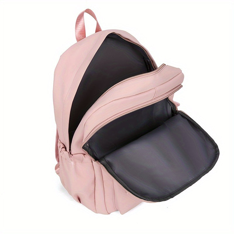 Airline Approved Unisex Carry-On Backpack - Foldable Oxford Fabric with Adjustable Straps, Zipper Closure & Pink Bow Design for College, Travel, Hiking, School (Hand Wash Only), Travel Backpack | Casual Backpack | Durable Bac